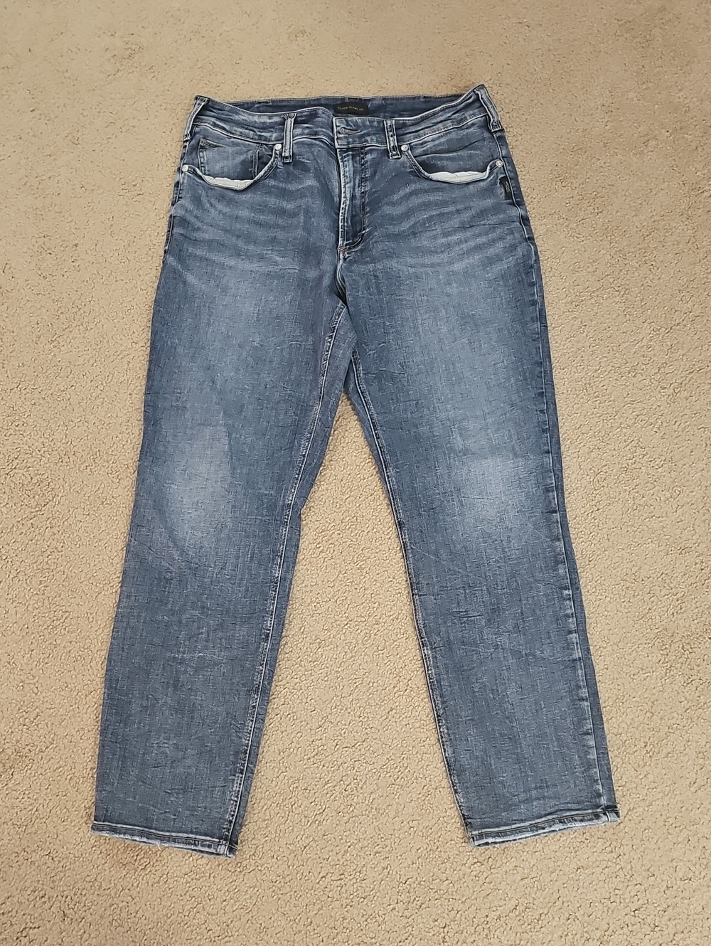 Silver Jeans Men's Washed Blue Slim Straight Jeans